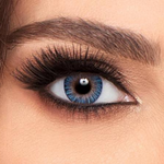 Female wearing blue Freshlook Cosmetic Color Contact Lenses