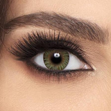 Inserting Green FreshLook Cosmetic Color Contact Lenses.
