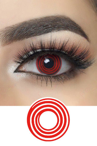 Red Spiral Halloween Contacts