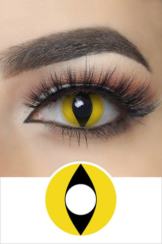 Yellow Cat Eyes Halloween Lenses