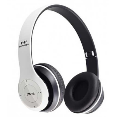 Unique P47 Foldable Bluetooth Wireless Headphones - White