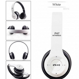 Unique P47 Foldable Bluetooth Wireless Headphones - White